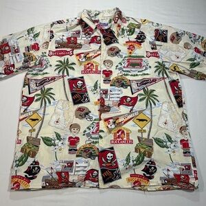 Tampa Bay Buccaneers Creamsicle Reyn Spooner NFL Hawaiian Shirt Vintage Mens XL